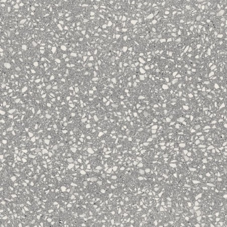Carrelage imitation terrazzo gris rectifié 60x60x0.9cm  norme UPEC refxflake dark medium