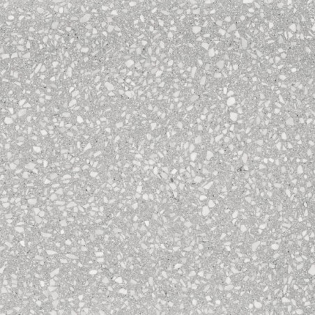 Carrelage imitation terrazzo gris clair rectifié 60x60x0.9cm  norme UPEC refxflake light medium