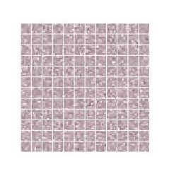 Mosaique de carrés rectifiés 2.5x2.5cm mauve brillant rectifié 30x30cm sur trame santanewdotmosaic mauve
