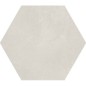 Carrelage hexagonal en grès cérame émaillé gris clair apegmacba pearl 23x26cm