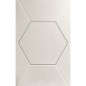 Carrelage hexagonal en grès cérame émaillé gris clair apegmacba pearl 23x26cm