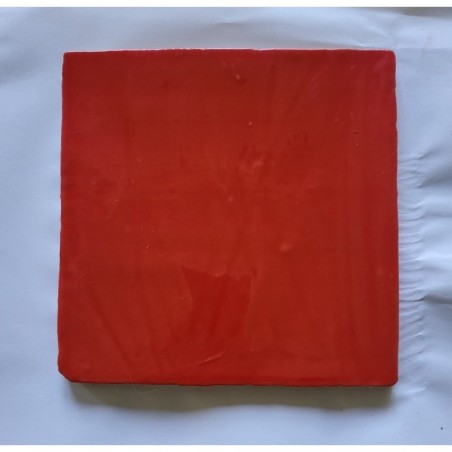 Carrelage effet zellige marocain fait main rouge brillant 15x15, 13x13, 7.5x15, 7.5x30cm estix rojo