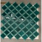 mosaique d'arabesque Dif  vert turquoise brillant sur trame 30.5x30.5x0.6cm