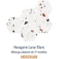 Carrelage hexagonal imitation granito blanc 25x22x0.9cm, Dif lunar blanc