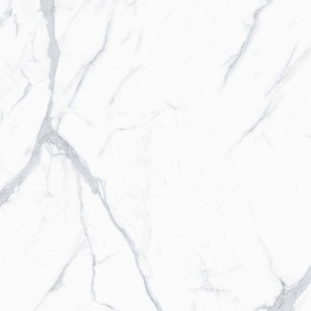 Carrelage imitation marbre blanc veiné de gris satiné 60x60cm rectifié, salon, santa statuario venato