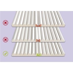 Carrelage baton en triangle en relief ingélif pour le mur et la façade mat et brillant 10x39cm natucmyv blanc