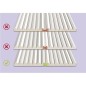 Carrelage baton en triangle en relief ingélif pour le mur et la façade mat et brillant 10x39cm natucmyv blanc