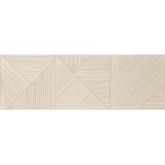 Carrelage décor parement bois ivoire mat décor géométrique en relief, 30x90cm rectifiée ,  Porce9545  haya