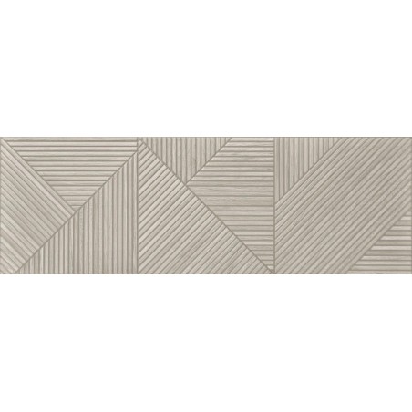 Carrelage décor parement bois gris mat décor géométrique en relief, 30x90cm rectifiée ,  Porce9545  fresno