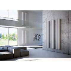 Sèche-serviette radiateur électrique design, contemporain salle de bain AntxT2V  blanc brillant