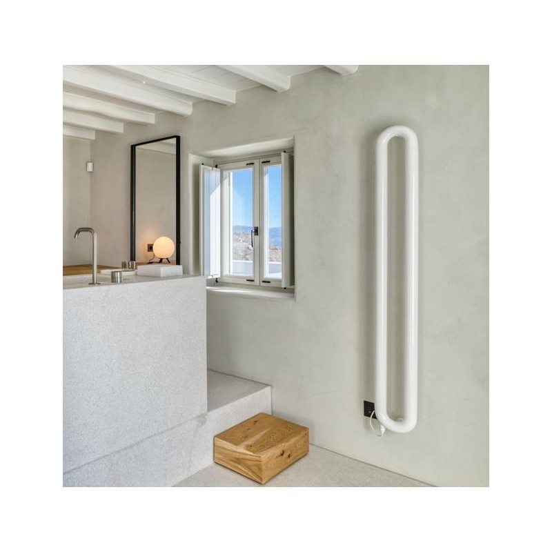 Sèche-serviette radiateur électrique salle de bain contemporain 170X21CM Antxtubone V vertical de couleur