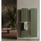 Sèche-serviette radiateur eau chaude design avec ou sans porte-serviette 82x61cm et 123x61cm antxWaffle V vert