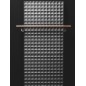 Sèche-serviette radiateur vertical électrique design 122x41cm avec barre porte-serviette en bois antxWaffle V de couleur