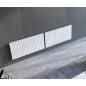 Radiateur horizontal électrique design longueur 122cm, hauteur 41cm antxWaffle O de couleur