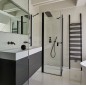 Sèche-serviette radiateur électrique design salle de bain Antxpioli 207x40cm de couleur