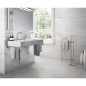 Carrelage imitation marbre poli gris brillant 60x120cm rectifié, salle de bain, bianco geoxlasa
