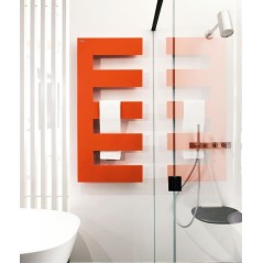Sèche-serviette radiateur électrique design salle de bain Antxpetine orange mat 122.5x55cm