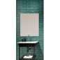 Carrelage salle de bain moderne mural décoré santastripebrick émeraude 7.3x30cm