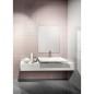 Carrelage salle de bain moderne mural en relief santacity rose 25x75cm rectifié