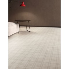 Carrelage imitation tissu, tapis, gris clair, restaurant, rectifié, 60x60cm santaset tartan blanc