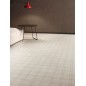 Carrelage imitation tissu, tapis, gris clair, restaurant, rectifié, 60x60cm santaset tartan blanc