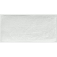 Carrelage moderne blanc brillant rectangulaire mural Viv étnia bianco 10x20cm