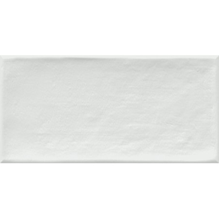 Carrelage moderne blanc brillant rectangulaire mural Viv étnia bianco 10x20cm