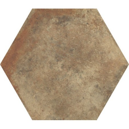 Carrelage hexagone imitation terre cuite ancienne 34.5x40cm, savcotto senese