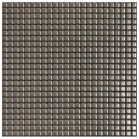 Mosaique metallique platine brillant apxplatine sur trame 30x30cm 1.2x1.2cm et 2.3x2.3cm