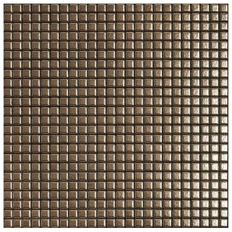 Mosaique metallique cuivre 1.2X1.2cm sur trame 30x30cm apcuivre MTL13