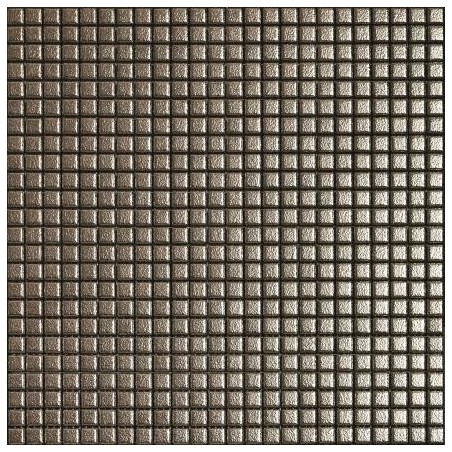 Mosaique metallique pirite sur trame 30x30cm apxpirite MTL05 1.2x1.2cm et 2.3x2.3cm