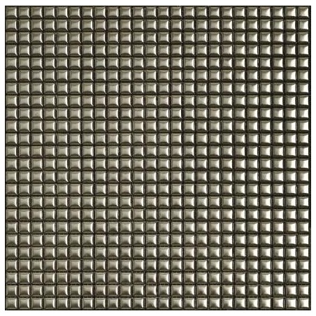 Mosaique metallique acier 1.2x1.2cm sur trame 30x30cm apxacciaio MTL12