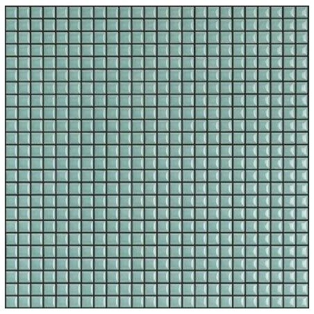Mosaique brillant apdiva  aquamarine 1.2x1.2cm sur trame 30x30cm