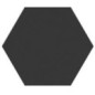 Carrelage hexagone noir mat grand format effet carreau ciment tomette 28.5x33cm realopal noir