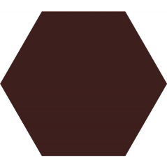 Carrelage hexagone chocolat tomette grand format realopal marron  8.5x33cm