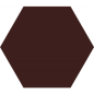 Carrelage hexagone chocolat tomette grand format realopal marron  8.5x33cm