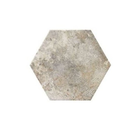 Carrelage hexagonal imitation pierre ancienne 28.5x33cm,  realblur gris