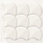 Carrelage relief écaille de poisson  realscale shell blanc mat 30.7x30.7cm