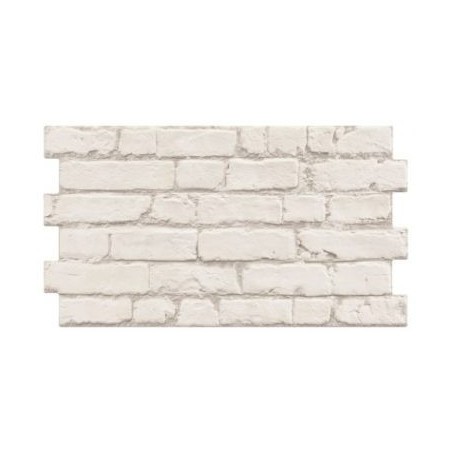 Carrelage parement imitation brique blanc mat mur de salle de bain 31x56cm realmanhattan blanc