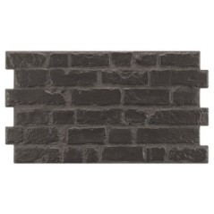 Carrelage imitation parement brique noir mat mur de salle de bain 31x56cm realmanhattan noir