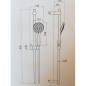 Barre de douche en laiton F2444CR chromé hauteur réglable