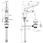 Mitigeur lavabo avec levier médical F3761/LCCR.ES chromé