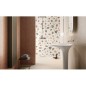 Carrelage salle de bain effet terrazzo et granito 90x90cm rectifié, santanewdeco palladian light brillant