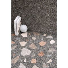 Carrelage effet terrazzo et granito 90x90cm rectifié,  santanewdeco palladian dark mat