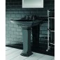 Meuble de salle de bains de style ancien Imp Radcliffe vasque noire sur colonne noire