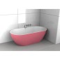 Baignoire design Bilbao en ilot de couleur rose mat 170x80cm