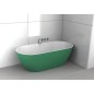 Baignoire design Bilbao en ilot de couleur vert mat 170x80cm