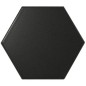 Faience hexagone Eqxscale noir mat 12.4x10.7cm