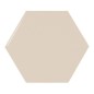 Faience hexagone Eqxscale 23294 beige brillant 12.4x10.7cm