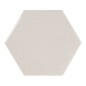 Faience hexagone Eqxscale 21912 gris clair brillant 12.4x10.7cm